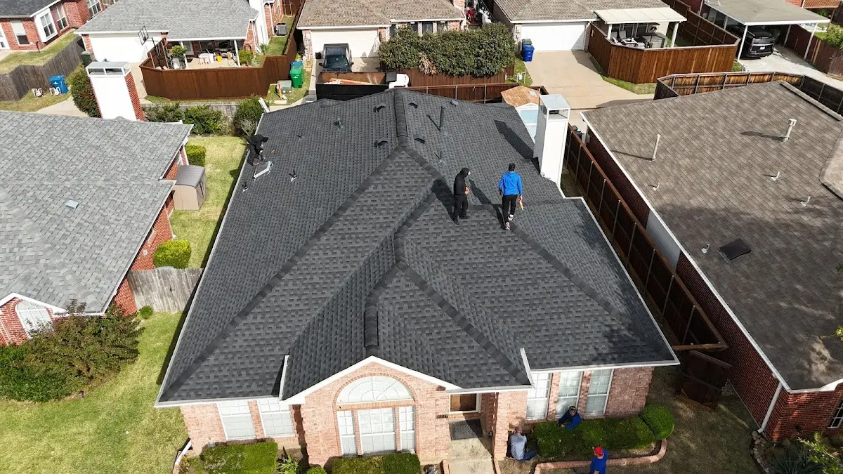 Slate & Tile Roof Repair work in progress on a Burbank property
